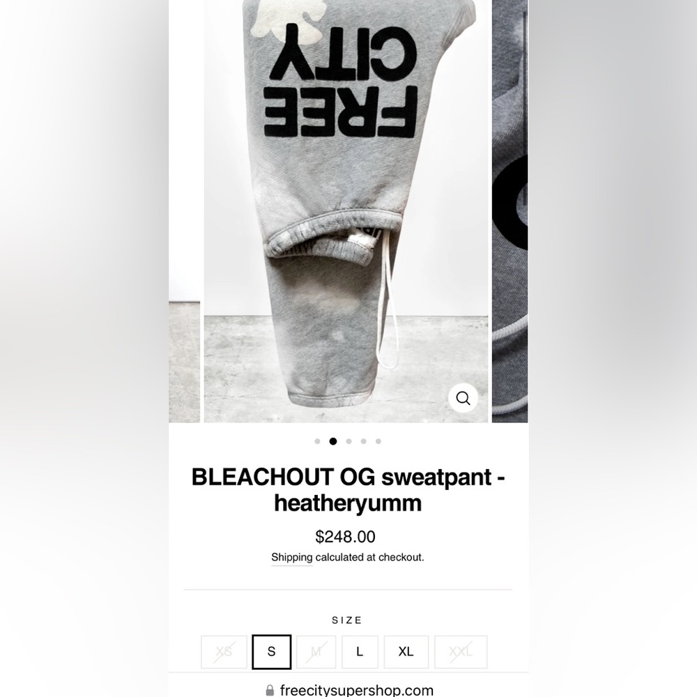 FreeCity bleachout OG sweatpants